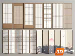 Folding screen Skp Files 